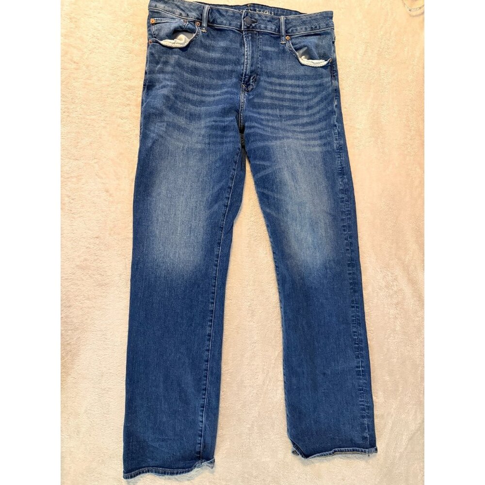 American Eagle Jeans Mens 36x36 Mid Rise Original Boot Cut Light Wash Casual y2k